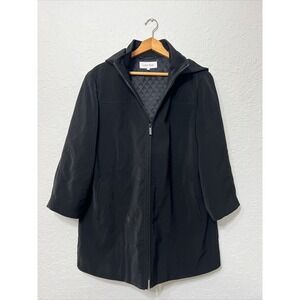Calvin Klein Women's Black WinterCoat W/ Removable Hoodie Size XL RN#54163